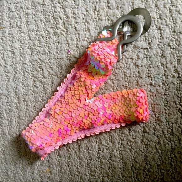 Accessories - Pink Sequin Decor Band Belt